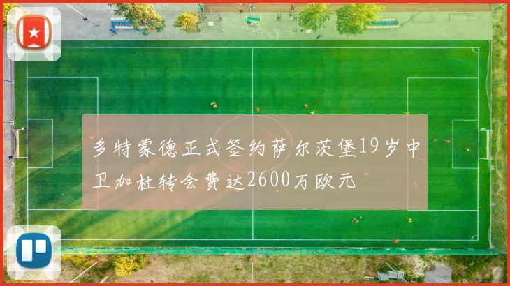 多特蒙德正式签约萨尔茨堡19岁中卫加杜转会费达2600万欧元